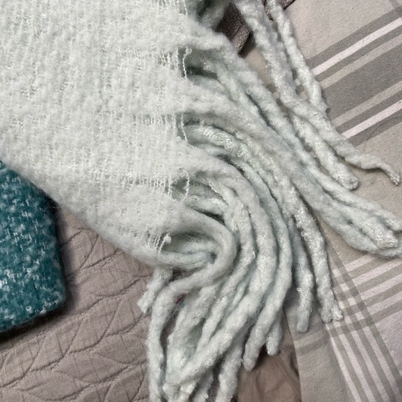 Green teal ombré scarf, shawl, wrap - Picture 2 of 3